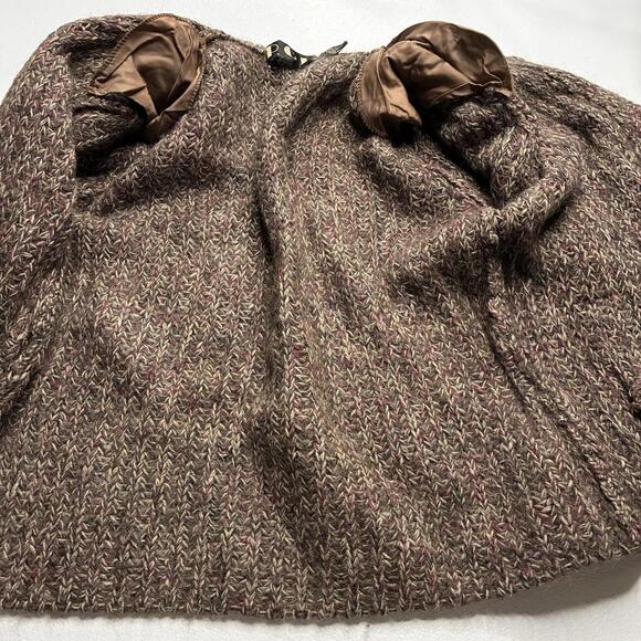 Vintage Mohair Cardigan Sweater Women’s Medium Red Chunky Knit Fisherman - Picture 5 of 6